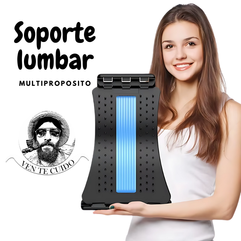 SOPORTE LUMBAR PARA ESPALDA Y CUELLO FLEXIBILIDAD Y DESCOMPRESION