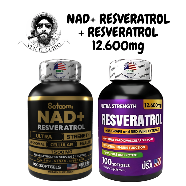COMBO 1 NAD+ RESVERATROL + 1 RESVERATROL 12600mg