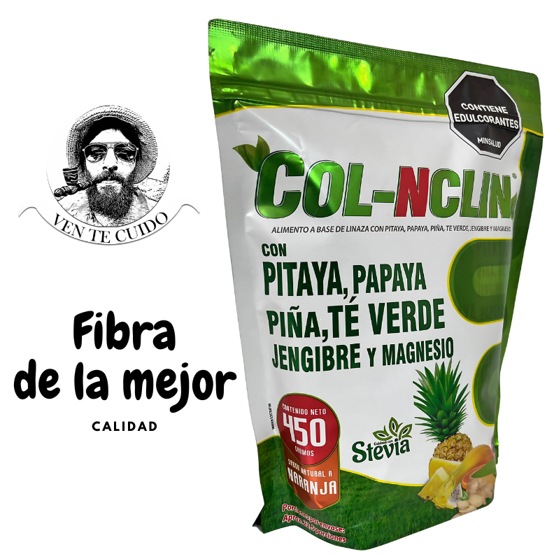 FIBRA CON PITAYA PAPAYA PIÑA TE VERDE JENGIBRE Y MAGNESIO