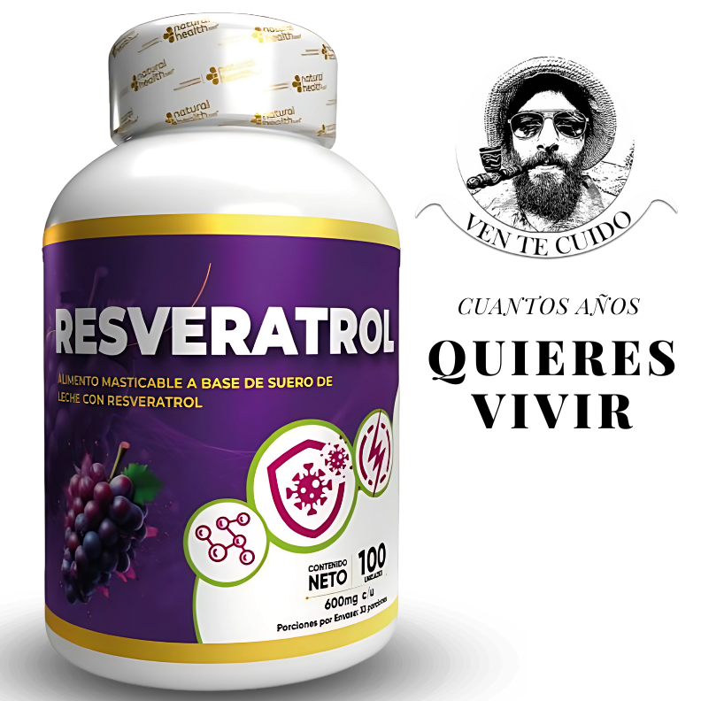 RESVERATROL PODEROSO 100 CAPSULAS 600 MG