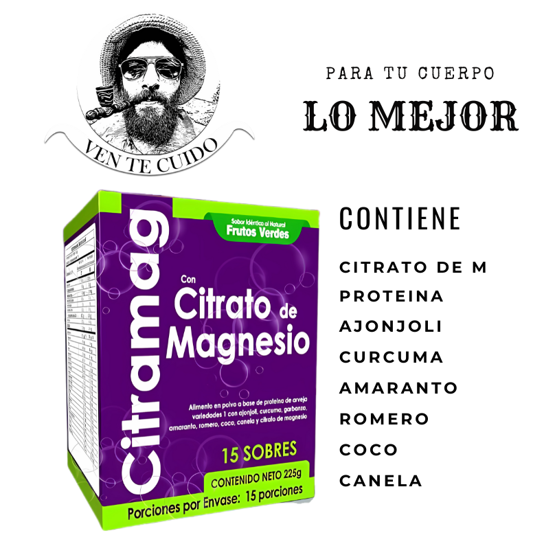 SUPER CITRATO DE MAGNESIO CAJA X 15 SOBRES PREMIUM