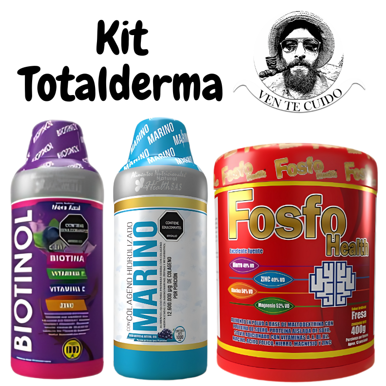 KIT TOTALDERMA CABELLO UÑAS Y PIEL PREMIUM 💇‍♀️💅✋🦵