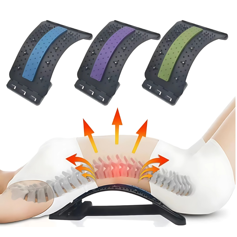 SOPORTE LUMBAR PARA ESPALDA Y CUELLO FLEXIBILIDAD Y DESCOMPRESION
