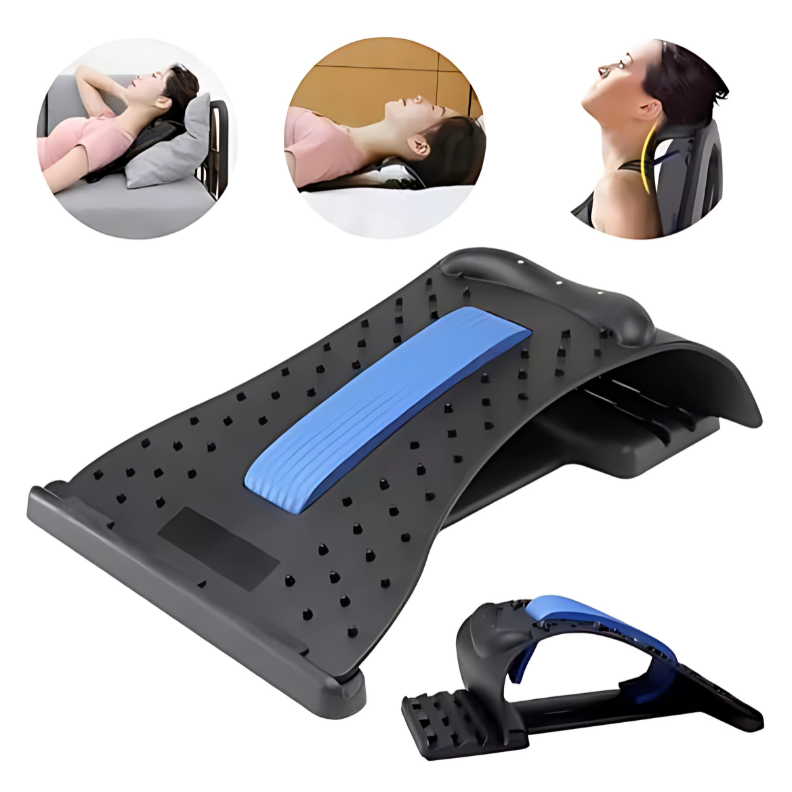 SOPORTE LUMBAR PARA ESPALDA Y CUELLO FLEXIBILIDAD Y DESCOMPRESION