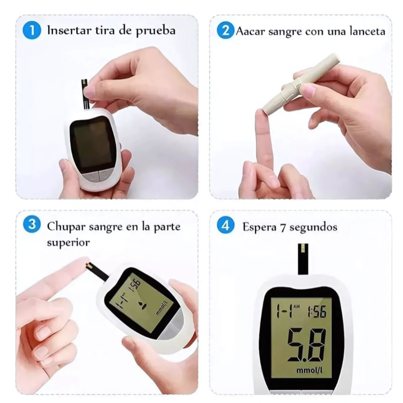 COMBO PULSIOXIMETRO Y GLUCOMETRO PORTATIL