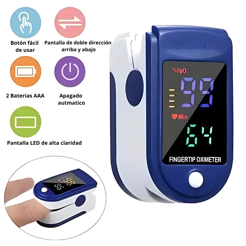 COMBO PULSIOXIMETRO Y GLUCOMETRO PORTATIL