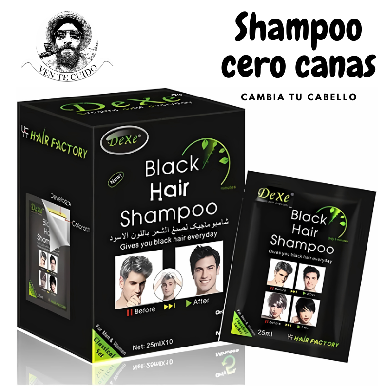 SHAMPOO CERO CANAS NEGRO INTENSO CAJA X 10 SOBRES