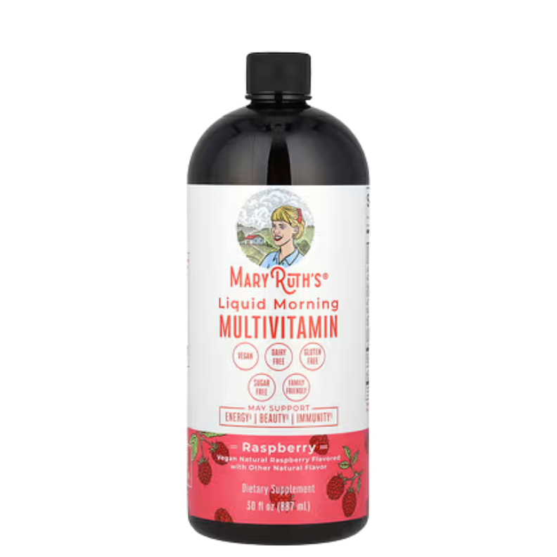 EL ORIGINAL MaryRuth's, Multivitamínico - Frambuesa, 450 ml (15,22 oz. Líq.) y de 887 ml (30 oz. Liq.) 🍓
