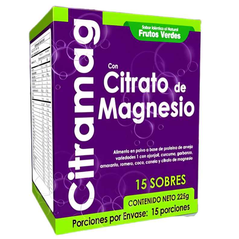 SUPER CITRATO DE MAGNESIO CAJA X 15 SOBRES PREMIUM