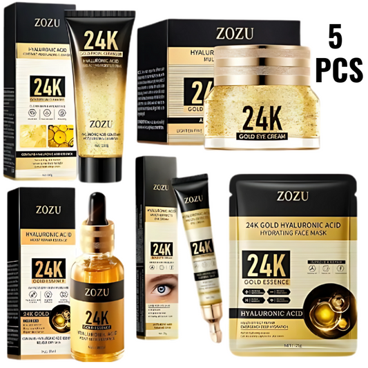 KIT LIMPIEZA HIDRATACION FIRMEZA LUMINOCIDAD 24K GOLD PIEL PREMIUM