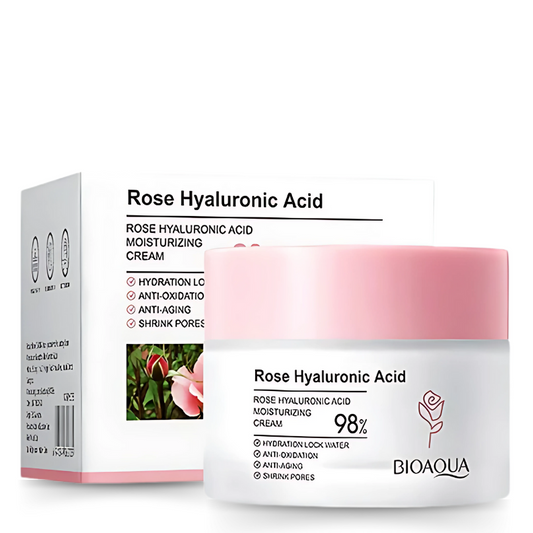 SUPER CREMA DE ROSAS Y ÁCIDO HIALURÓNICO PRODUCTO PREMIUM.